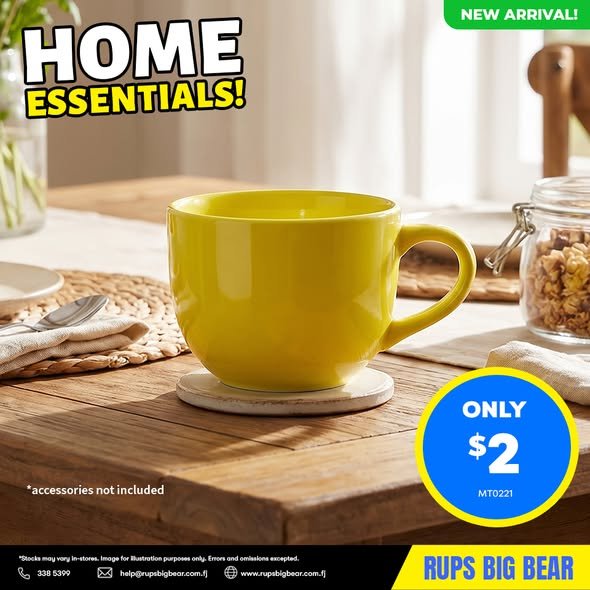 Yellow Ceramic Mug - Home Essentials