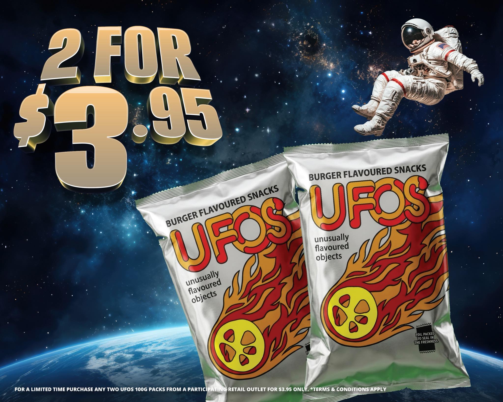 UFOS Burger Flavoured Snacks