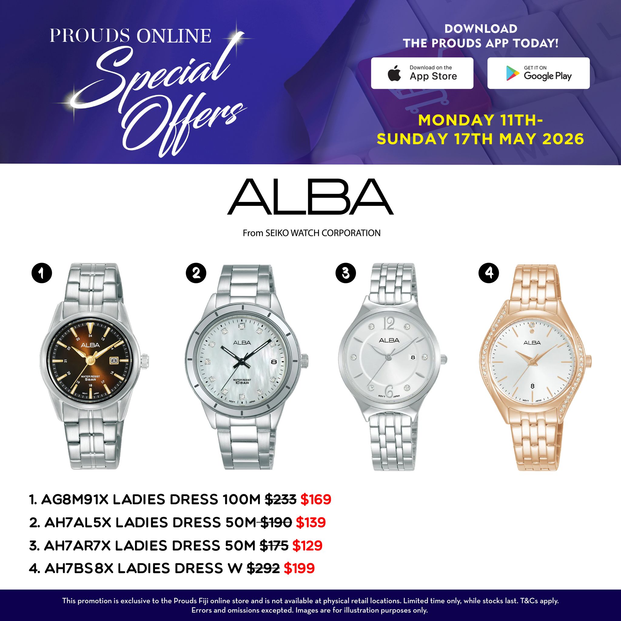 Alba Ladies Dress Watches Special Offers