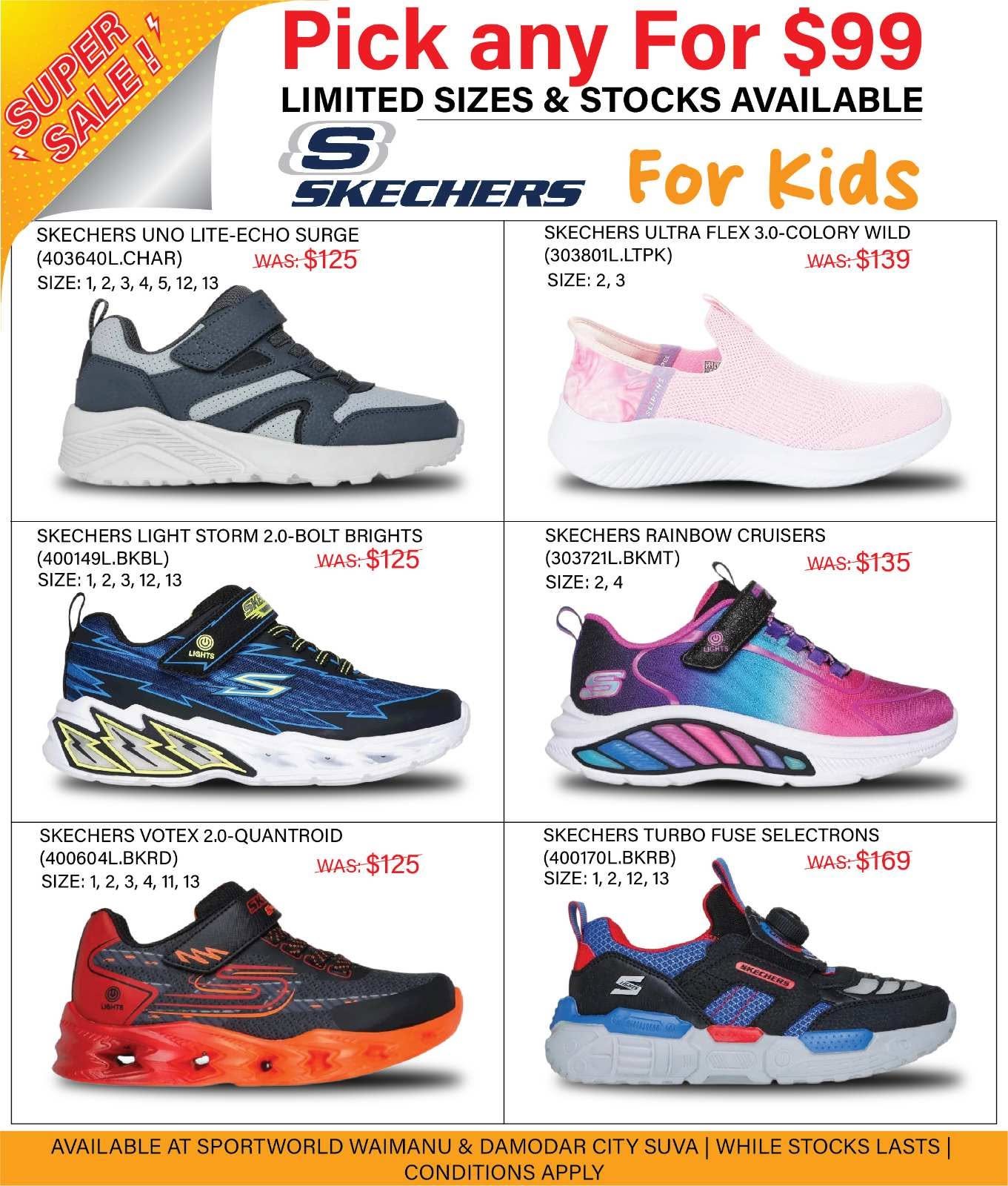 Kids' Skechers Super Sale – Pick Any For $99