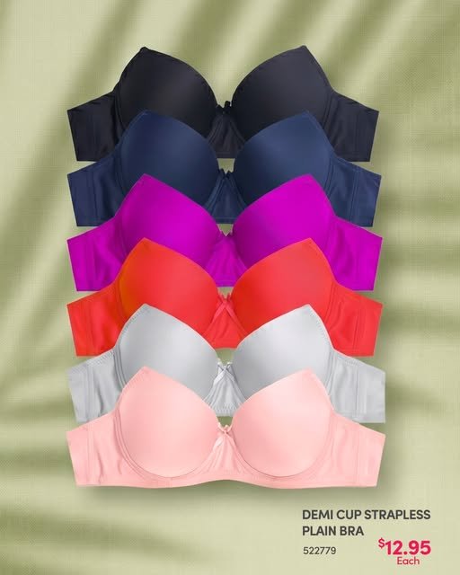 Demi Cup Strapless Plain Bra