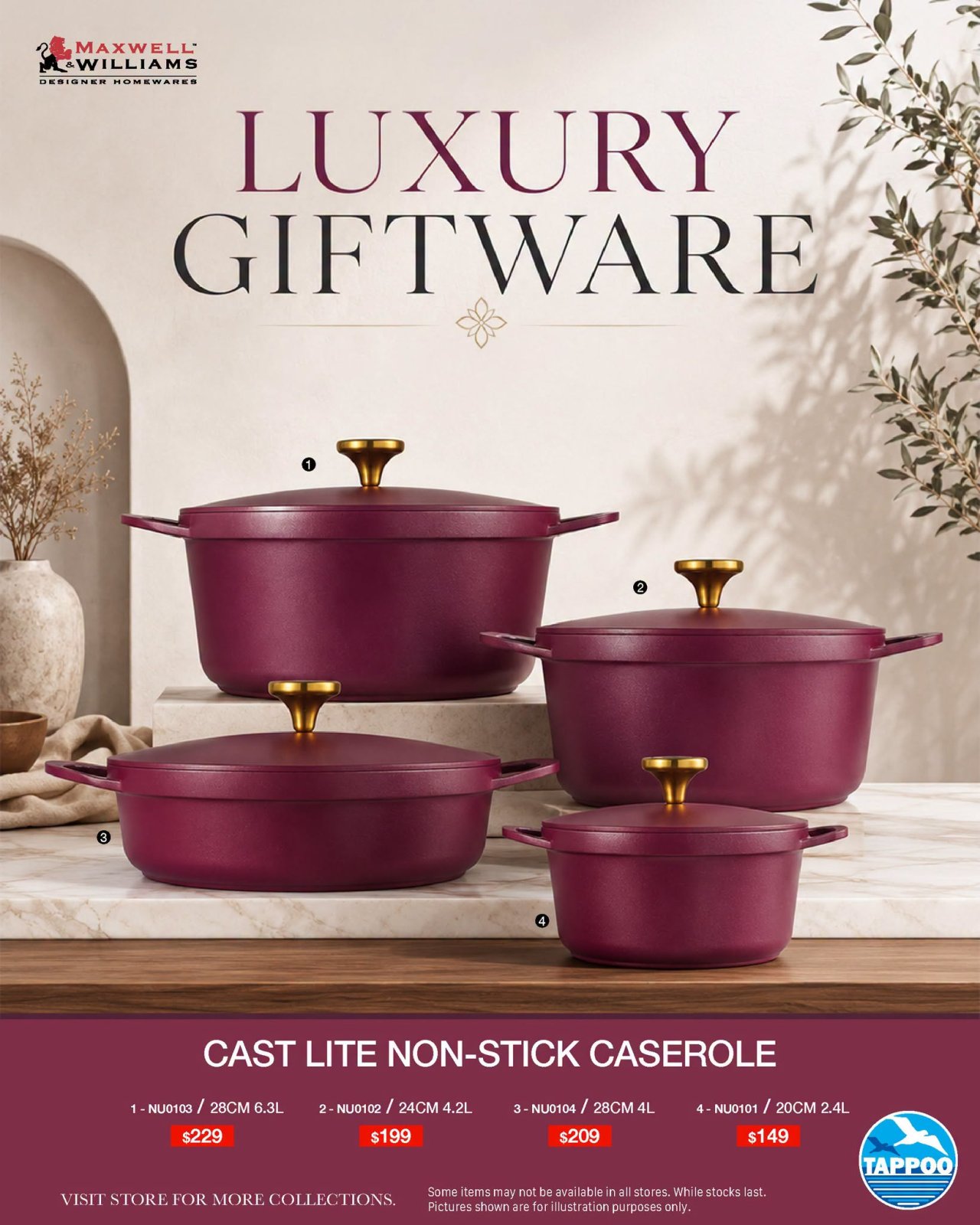 Cast Lite Non-Stick Casserole Collection