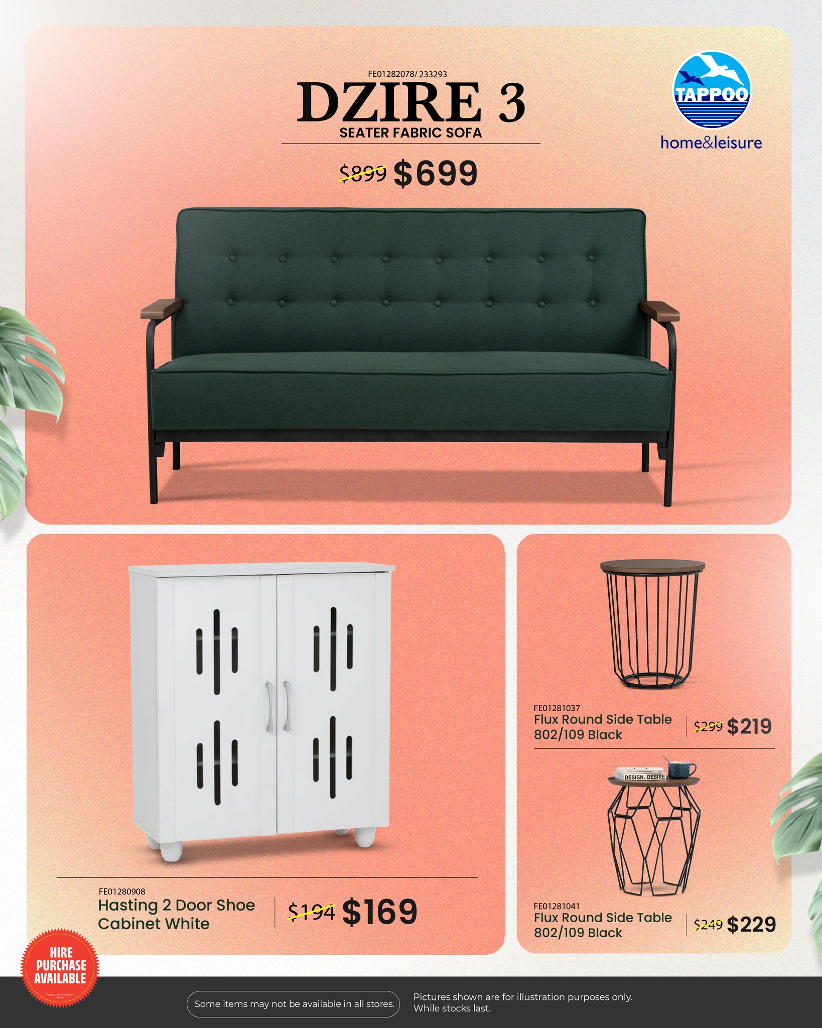 Home Furniture Sale - Sofas, Cabinets & Side Tables