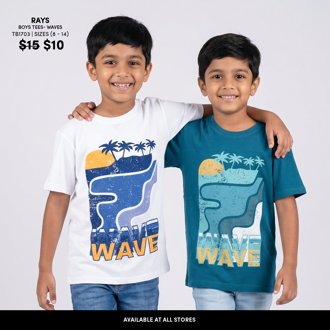 RAYS Boys Tees - Waves