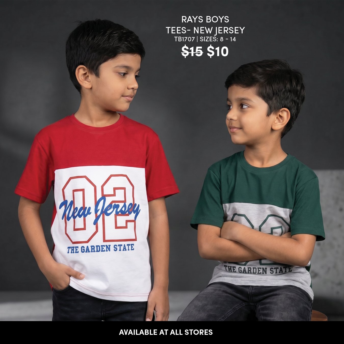 Rays Boys Tees - New Jersey