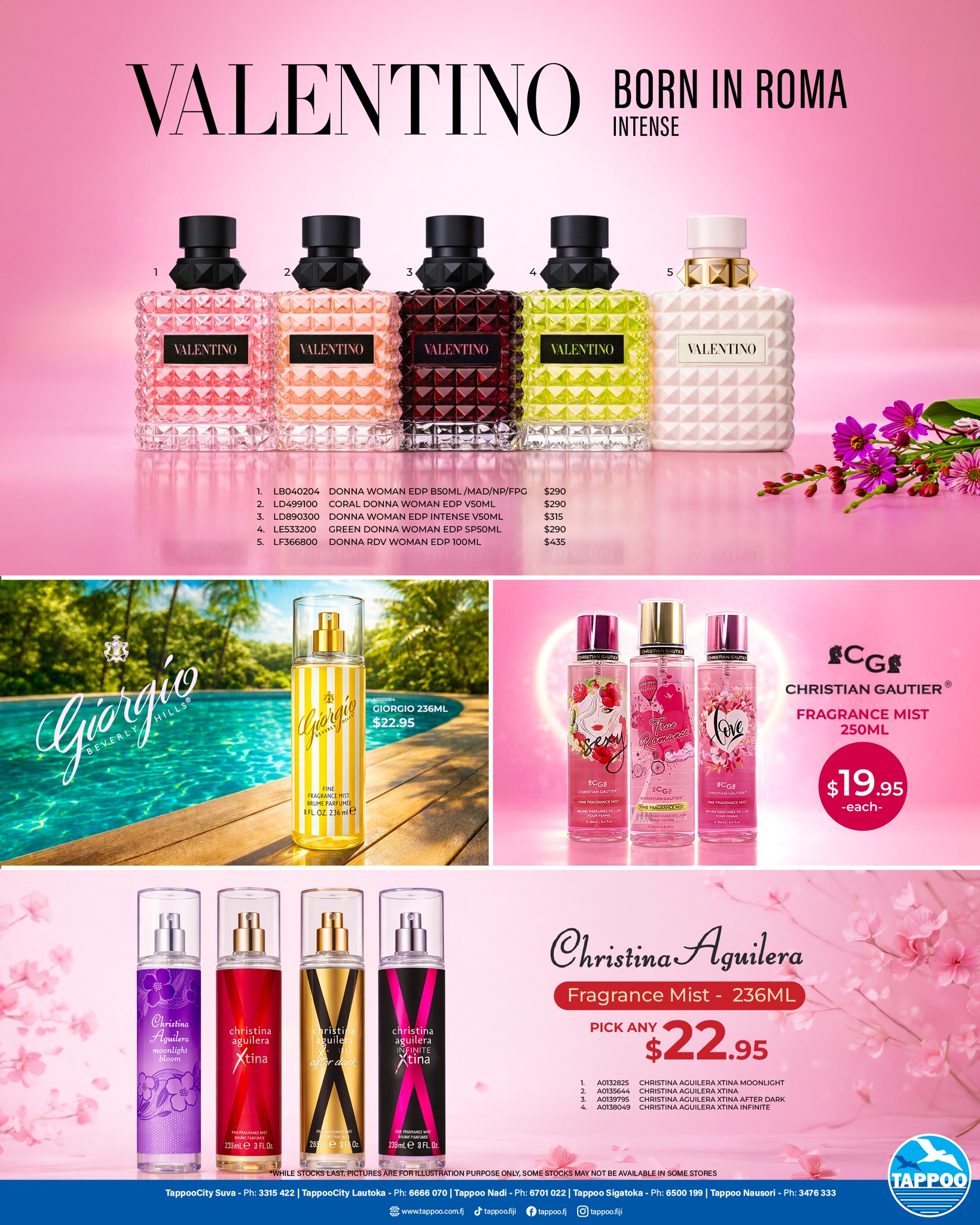 Valentino Born in Roma Intense & Fragrance Mists Collection