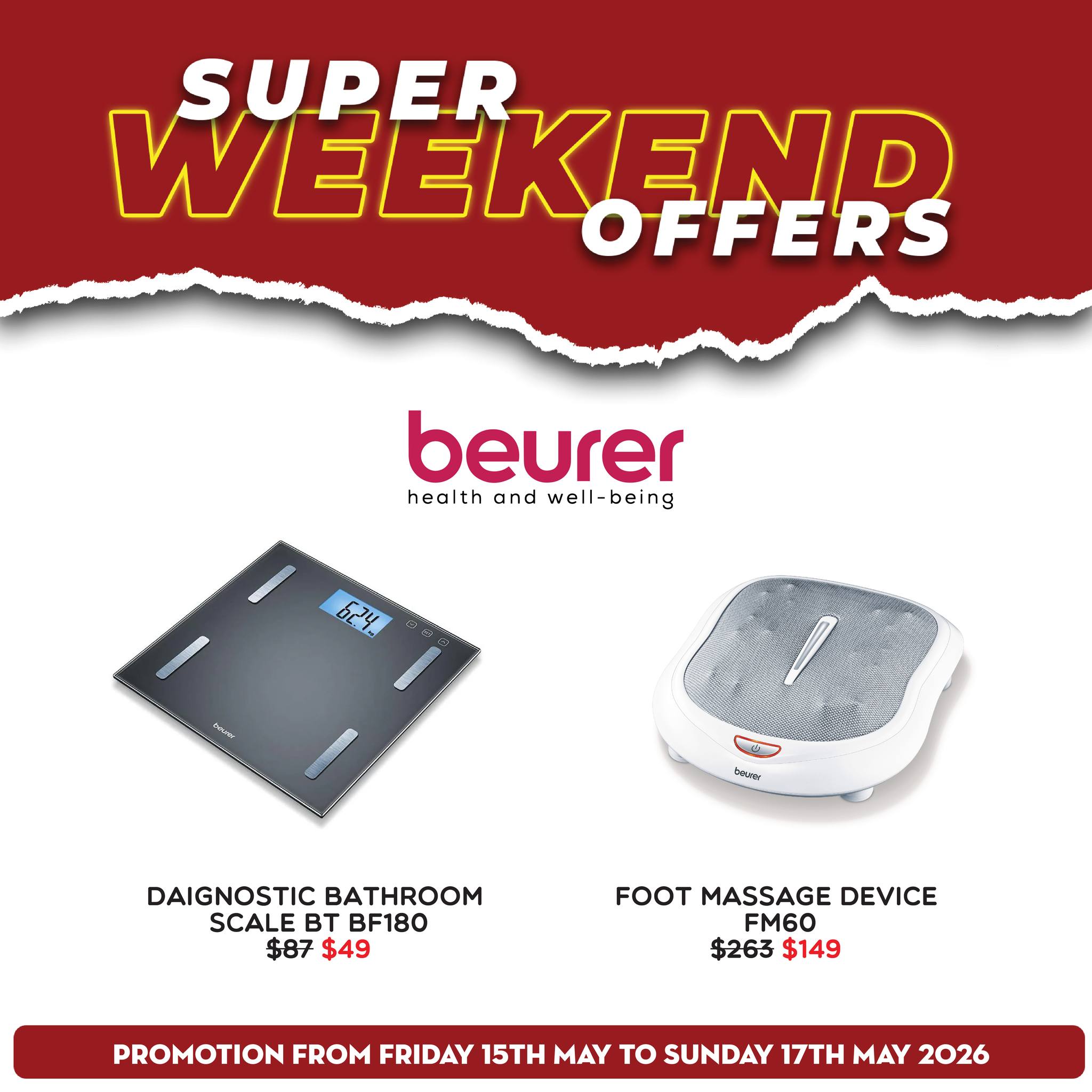 Super Weekend Offers - Beurer Health Devices