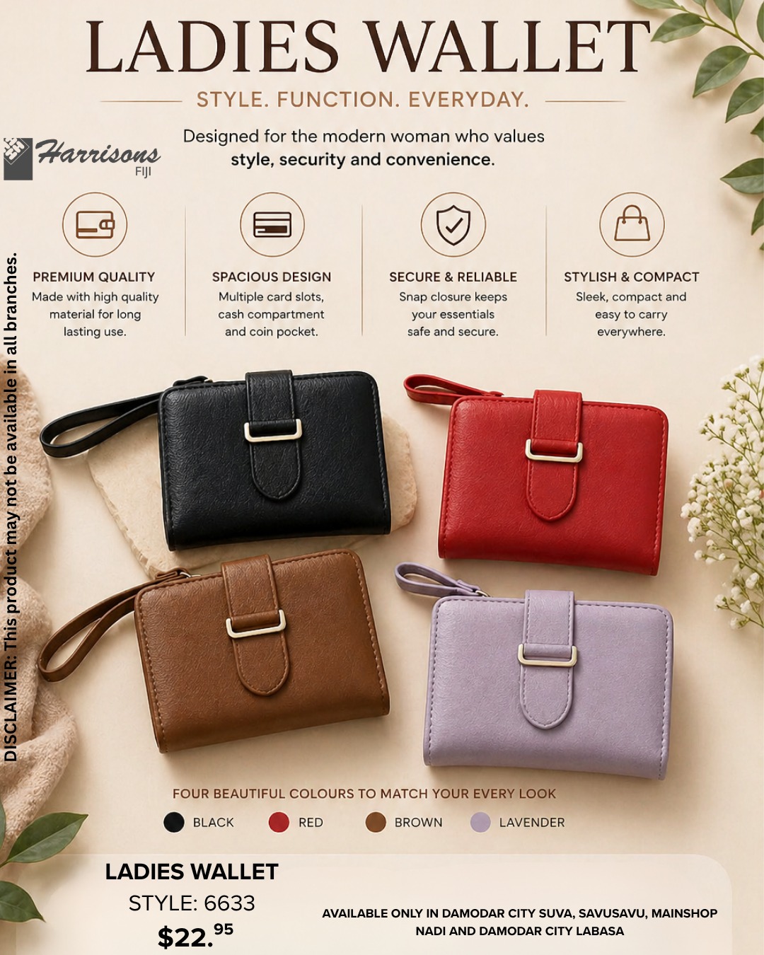 Ladies Wallet – Style 6633