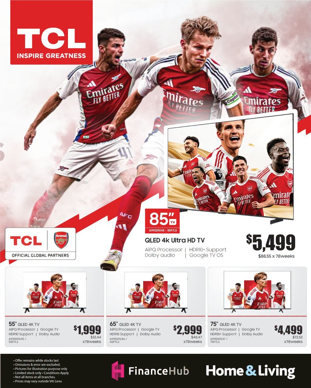 TCL QLED 4K Ultra HD TV Range