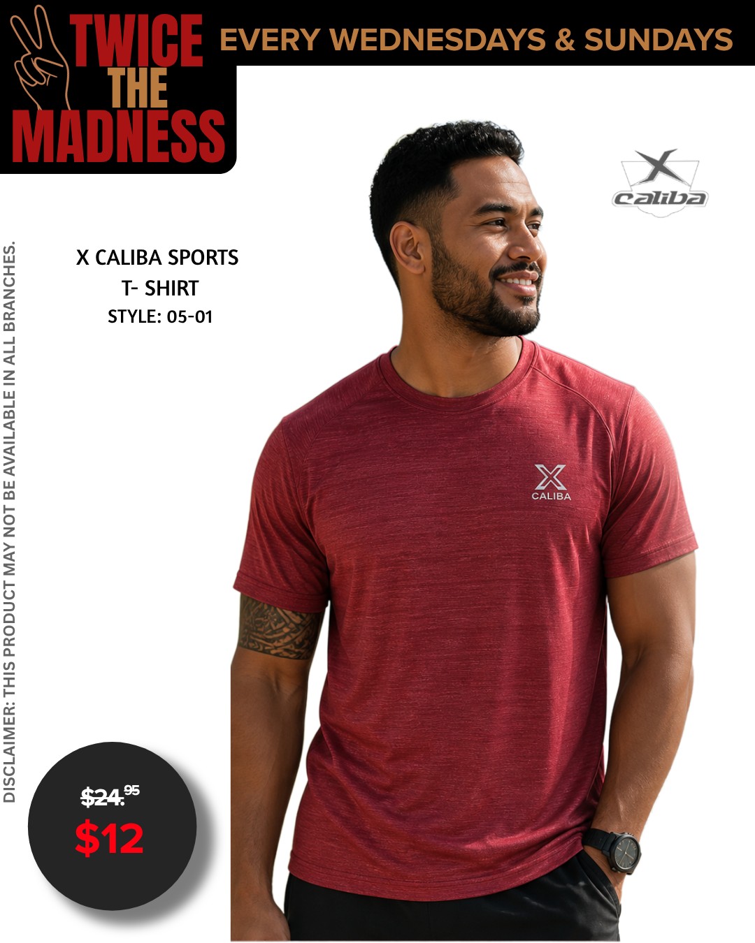 X Caliba Sports T-Shirt Style 05-01