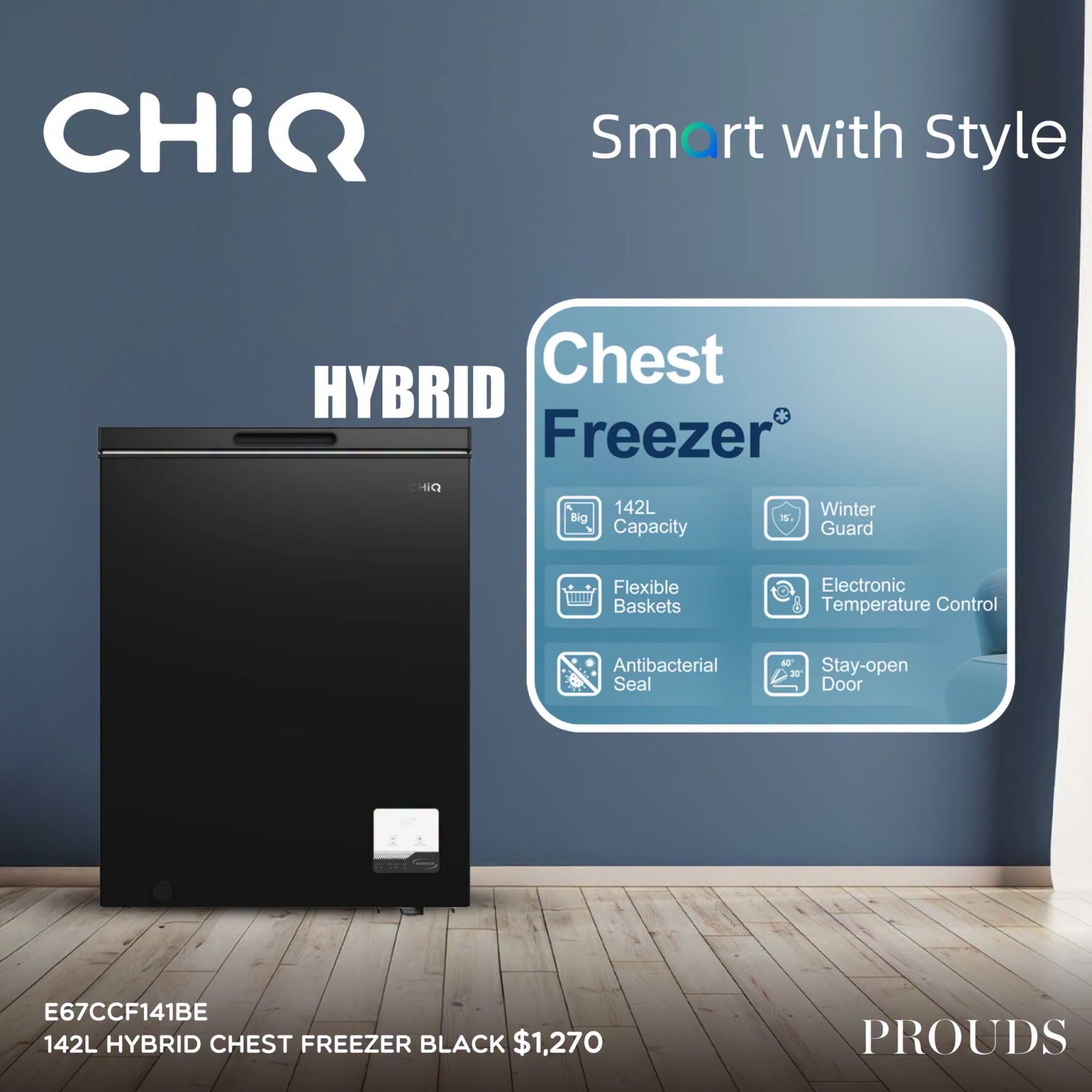 CHiQ 142L Hybrid Chest Freezer