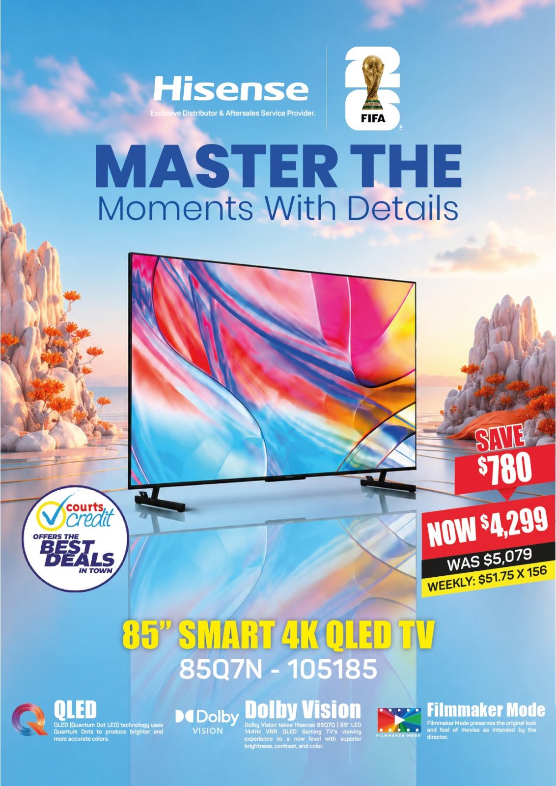 Hisense 85" Smart 4K QLED TV