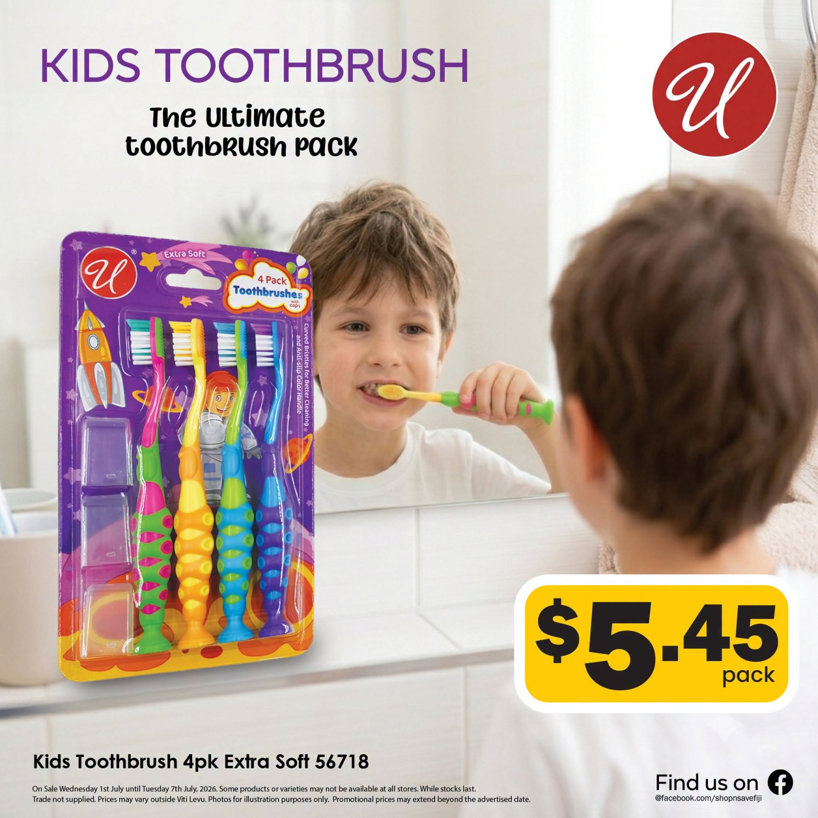 Kids Toothbrush 4pk Extra Soft
