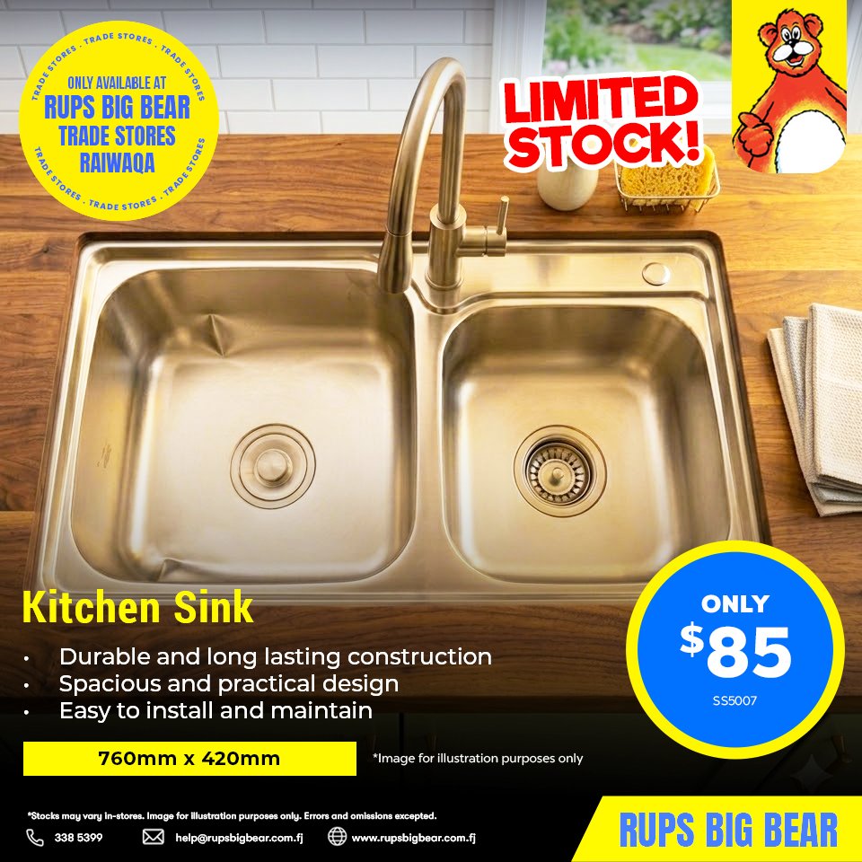Kitchen Sink – Stainless Steel Double Basin