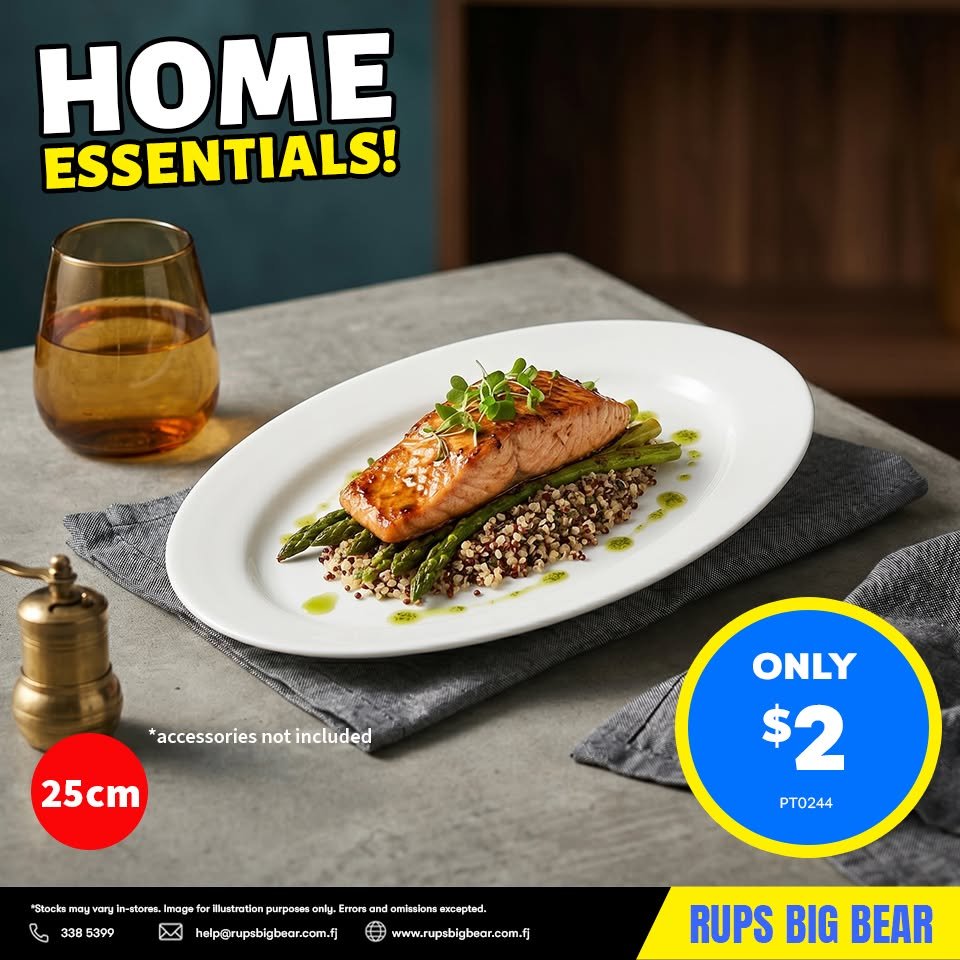 Home Essentials – 25cm White Plate