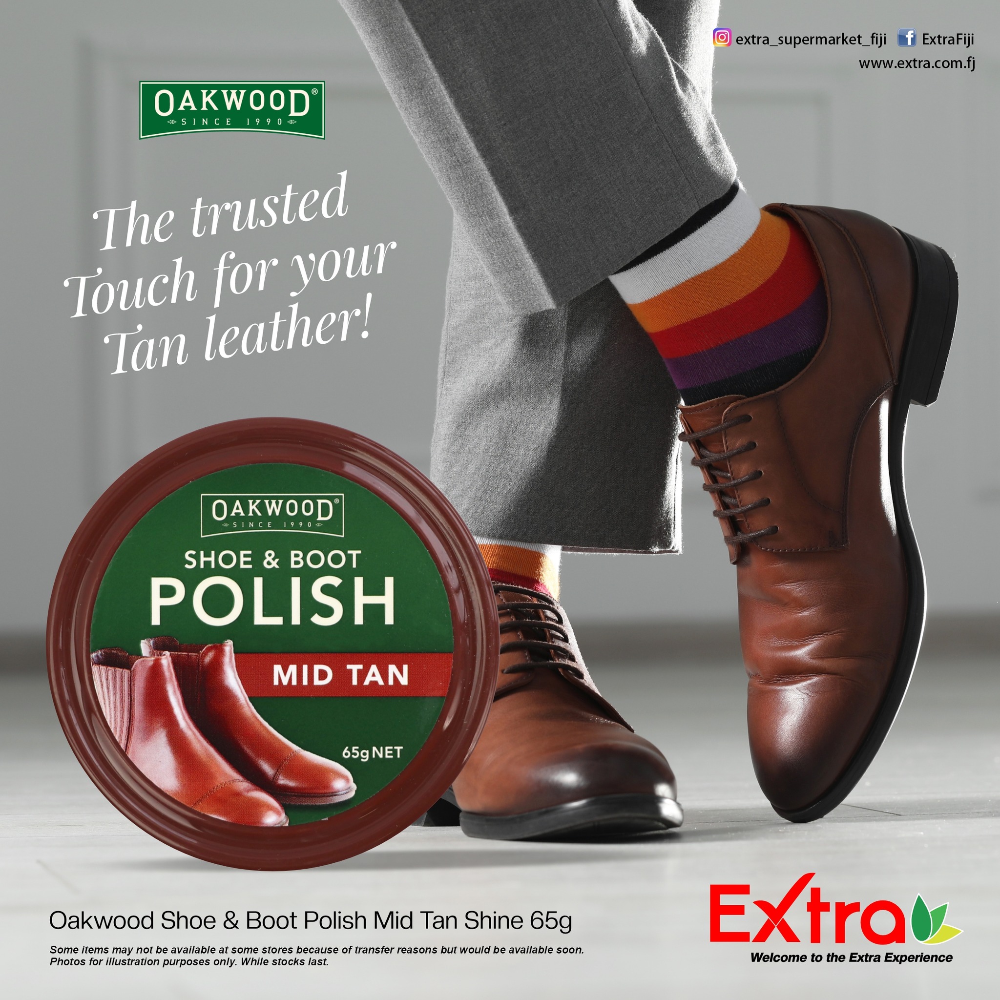 Oakwood Shoe & Boot Polish Mid Tan 65g