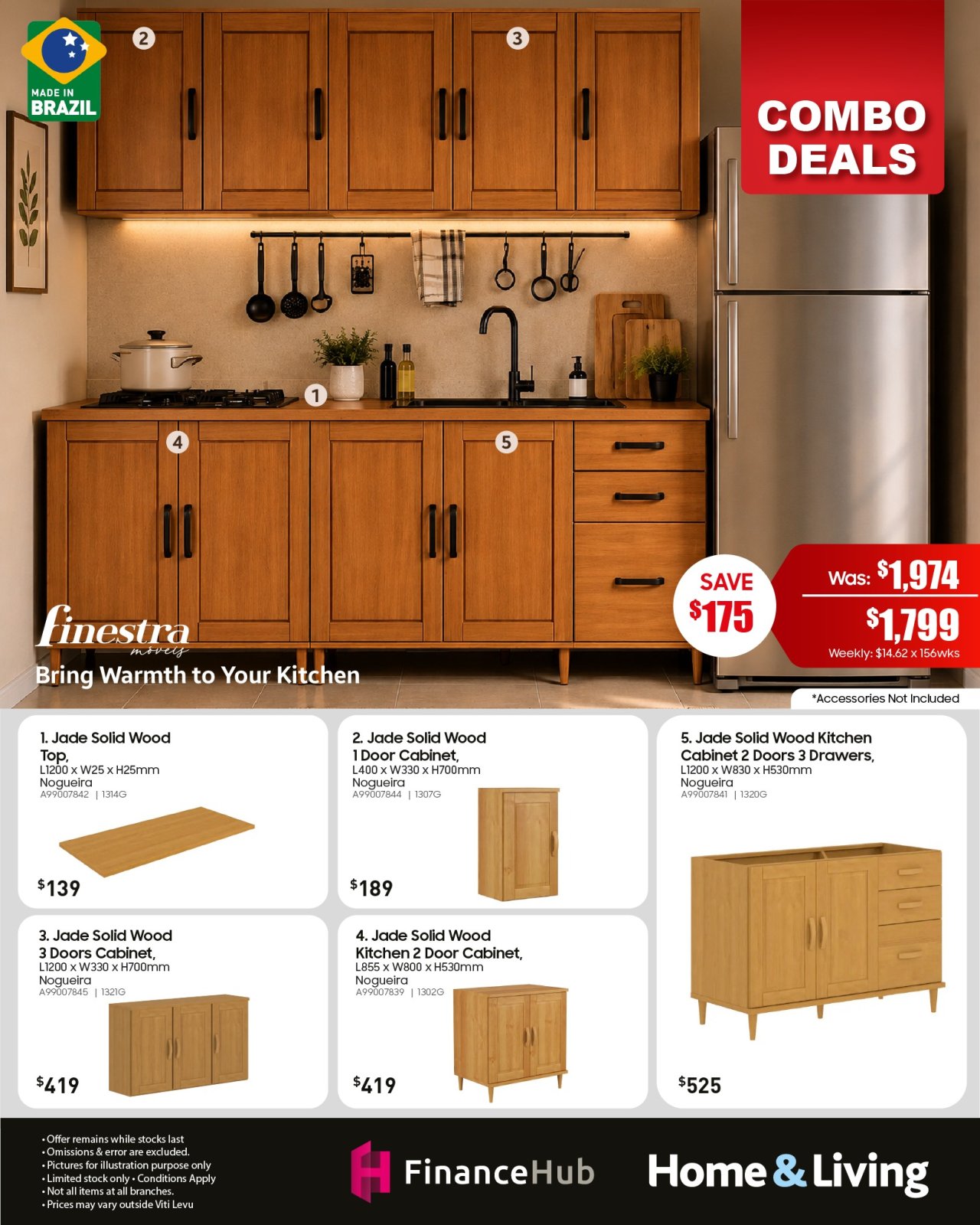Jade Solid Wood Kitchen Combo Deals - Page 1