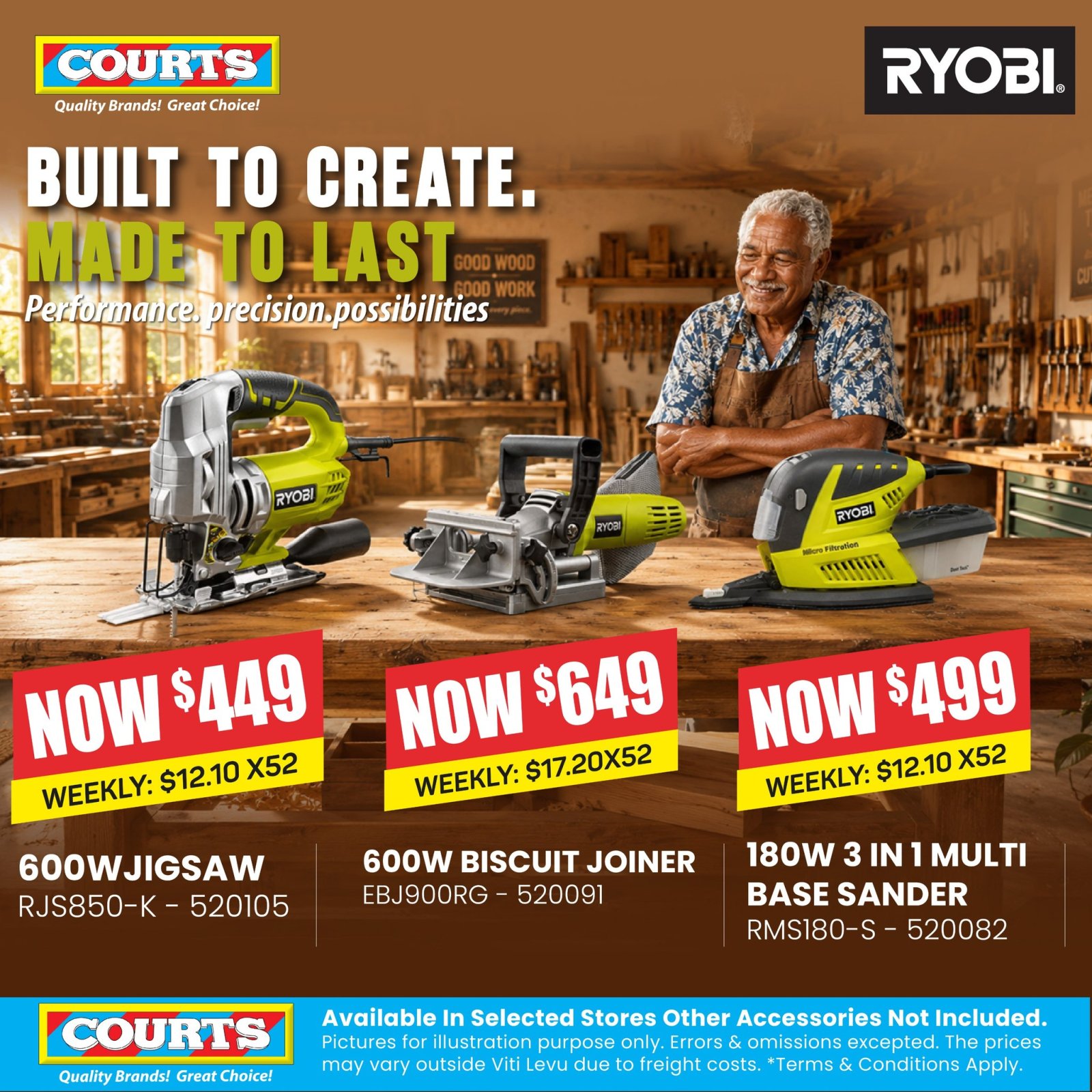 Ryobi Power Tools Sale at Courts Fiji - Page 1
