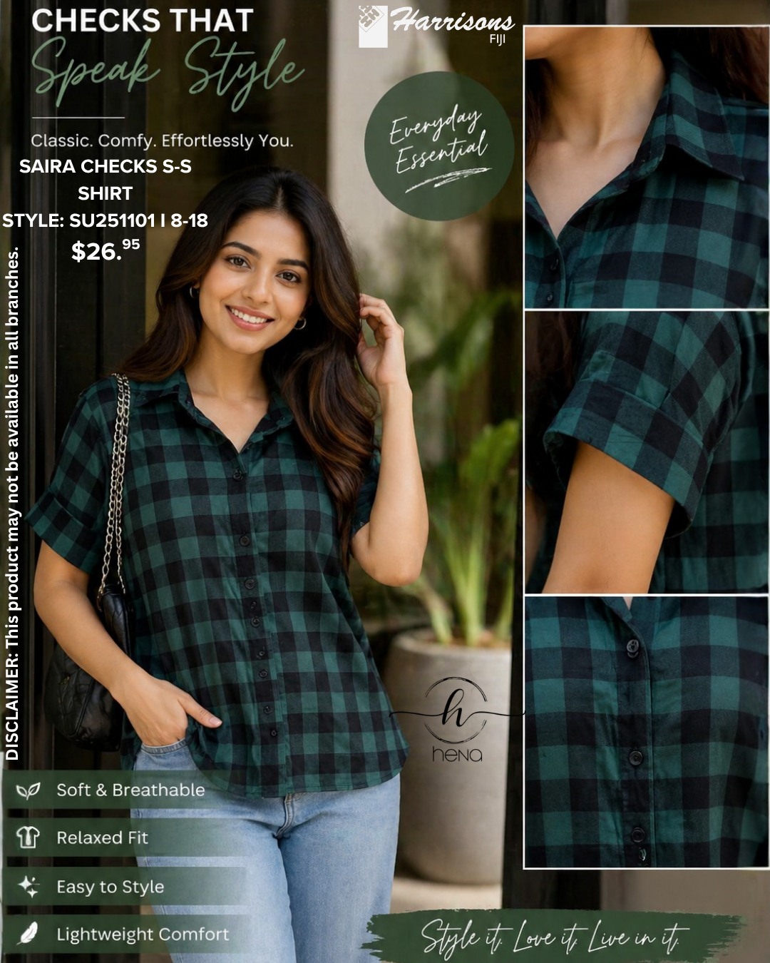 Saira Checks S-S Shirt