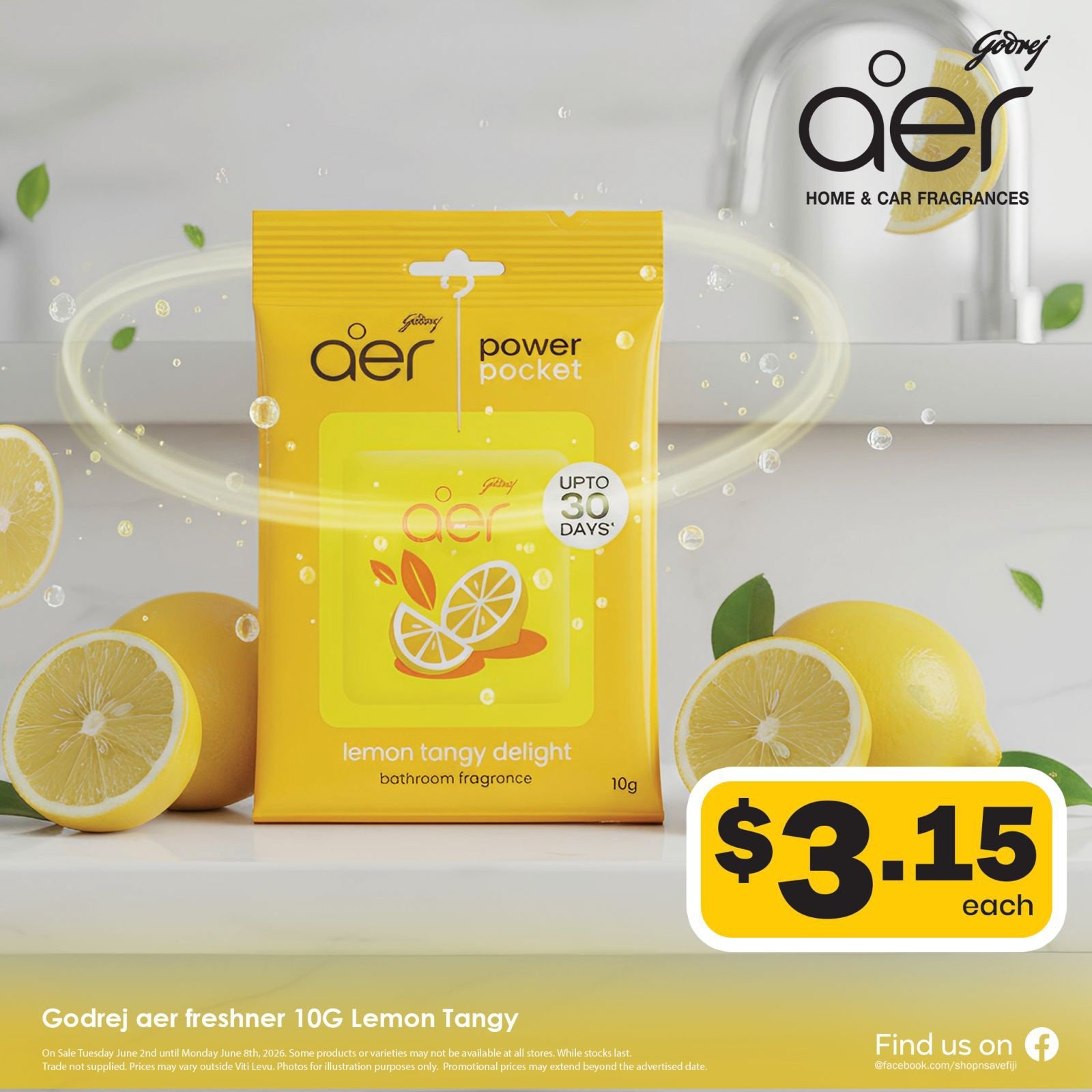 Godrej Aer Freshner 10G Lemon Tangy Delight