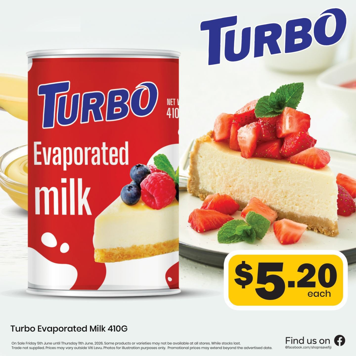 Turbo Evaporated Milk 410G