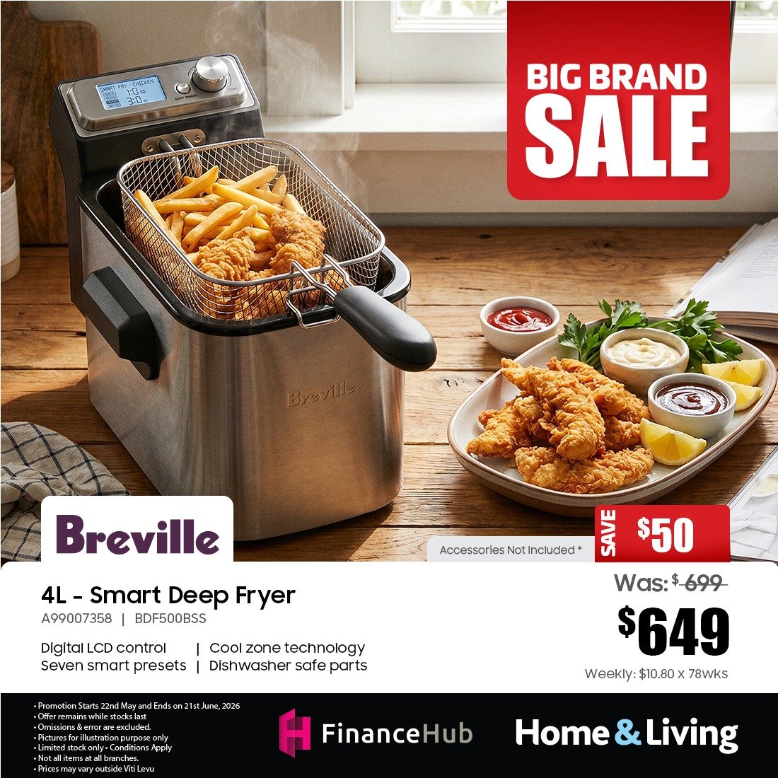 Breville 4L Smart Deep Fryer