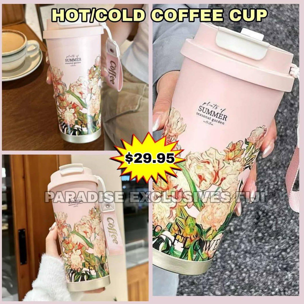 Hot/Cold Coffee Cup - Summer Seasonal Garden