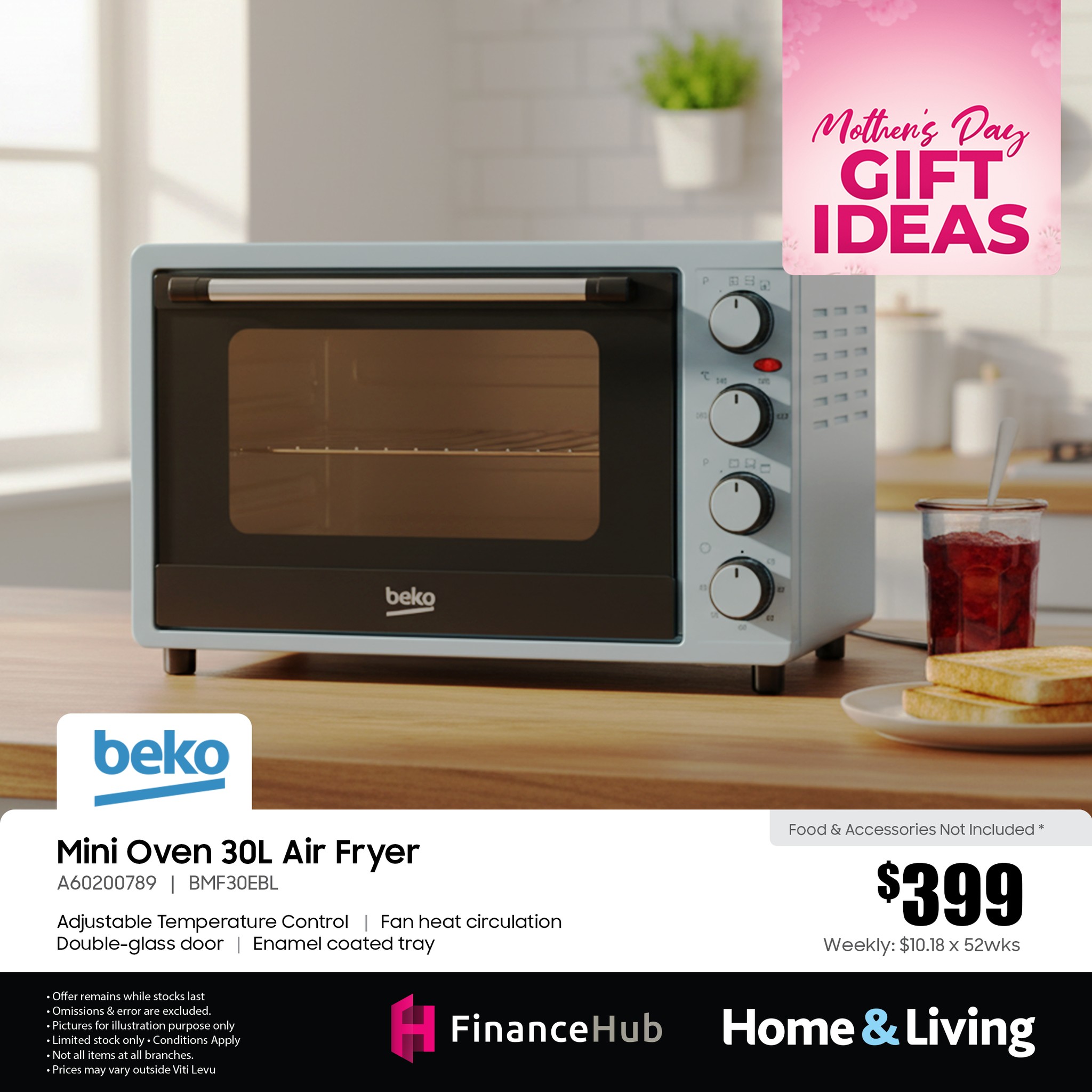 Beko Mini Oven 30L Air Fryer