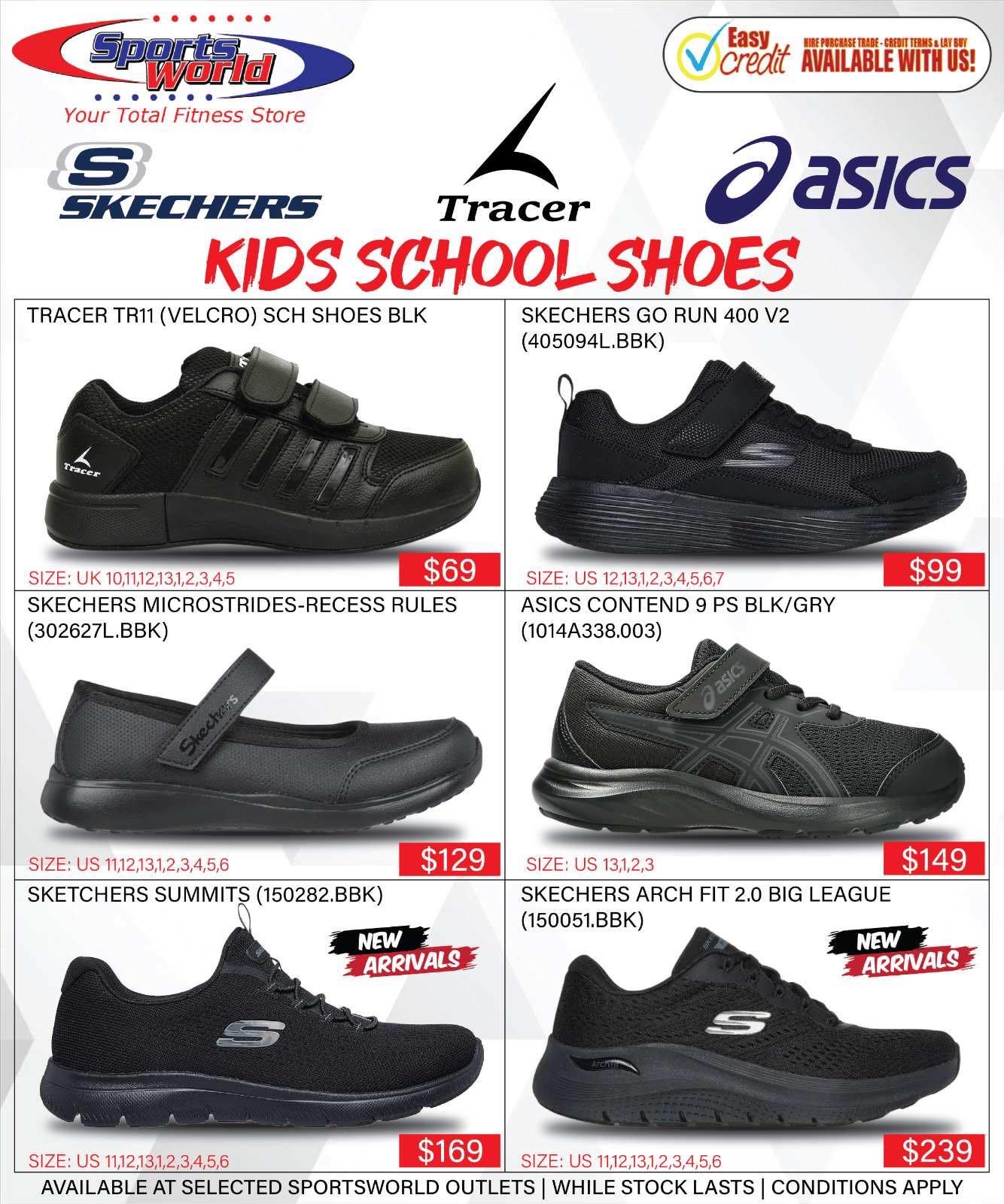 Kids School Shoes – Skechers, Tracer & ASICS - Page 1