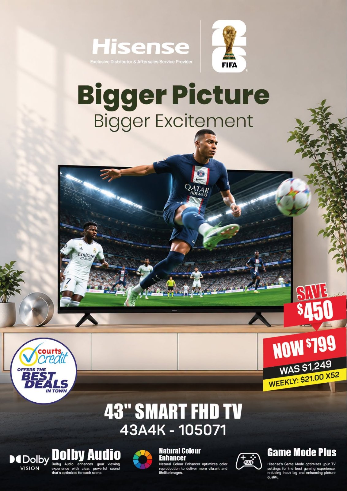 Hisense 43" Smart FHD TV