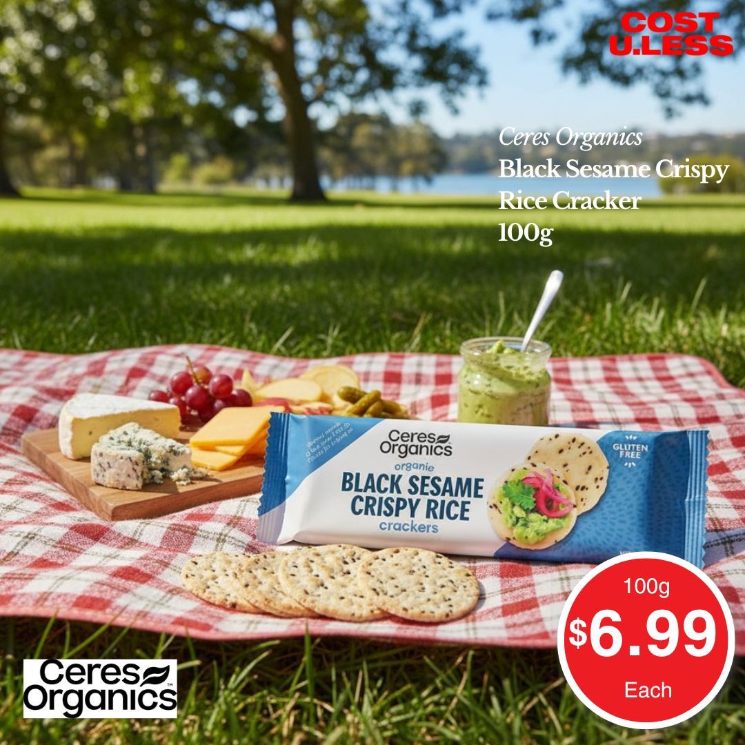 Ceres Organics Black Sesame Crispy Rice Cracker 100g