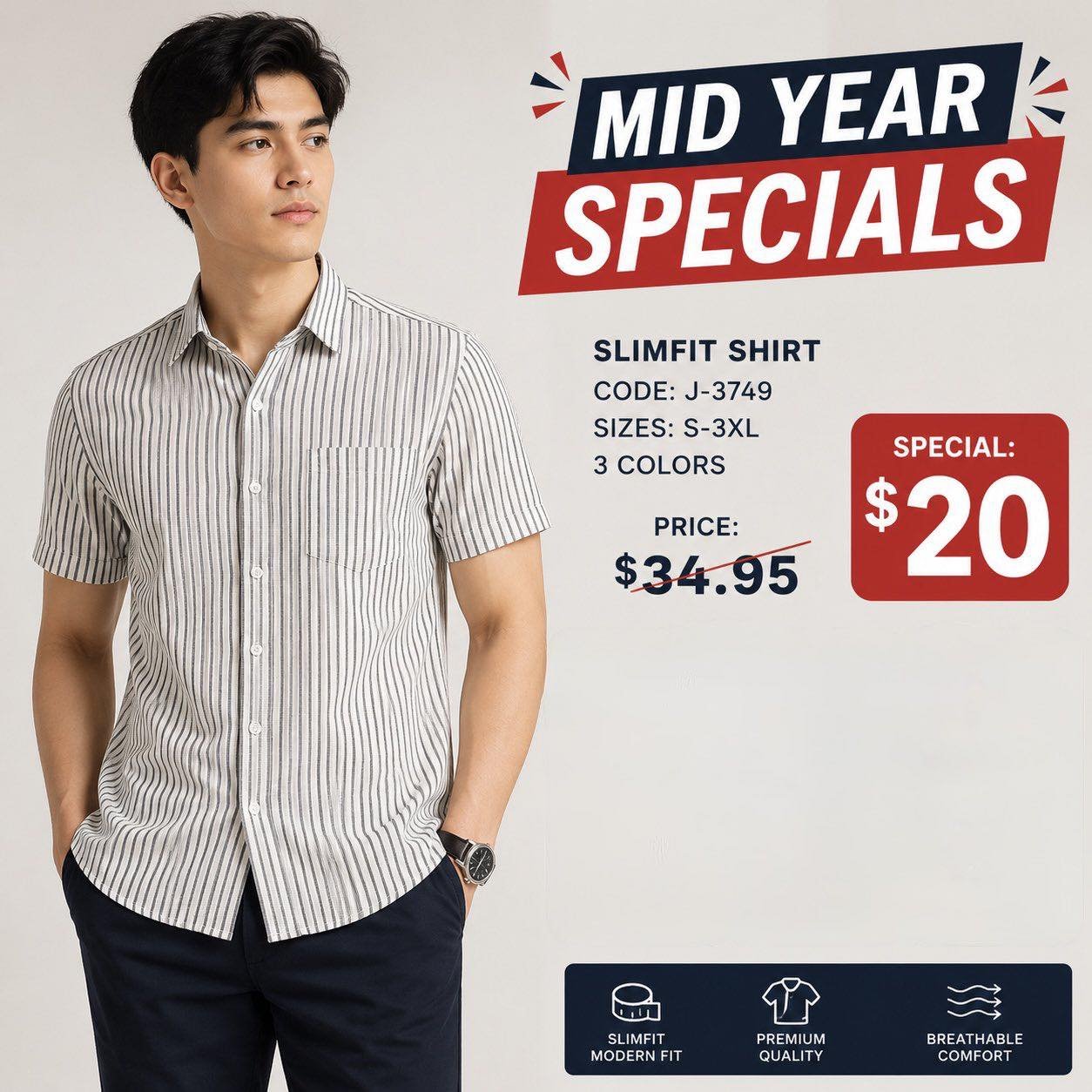 Slimfit Shirt Mid Year Special