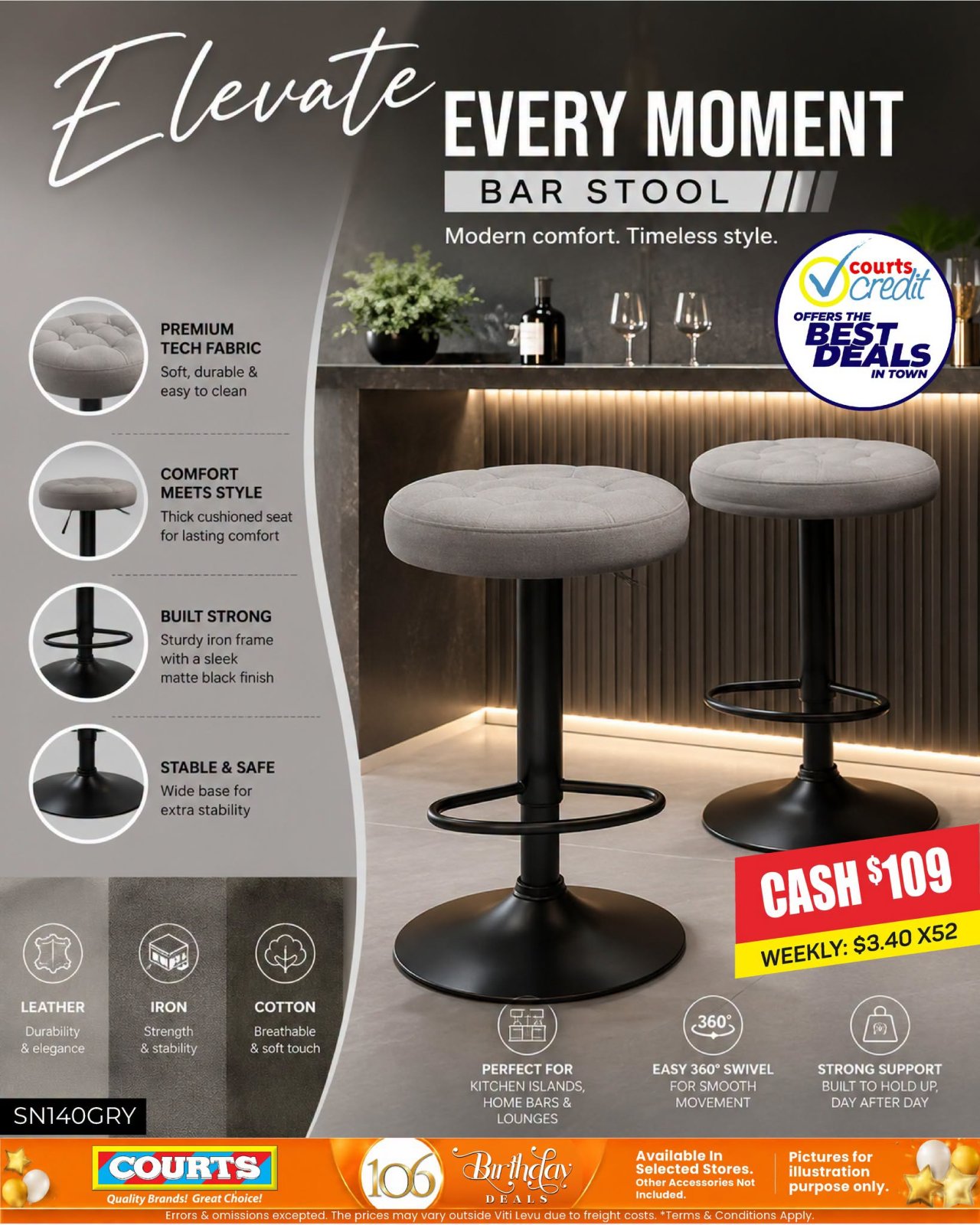 Elevate Every Moment Bar Stool
