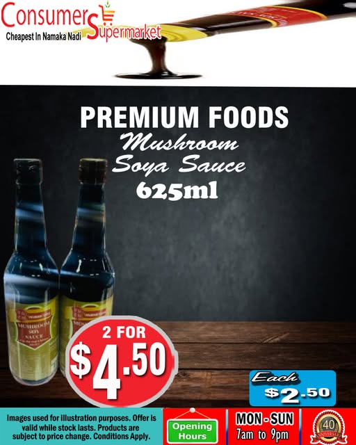 Premium Foods Mushroom Soya Sauce 625ml