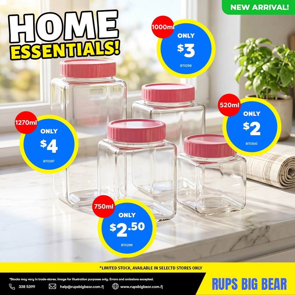 Home Essentials Storage Jars - Page 1