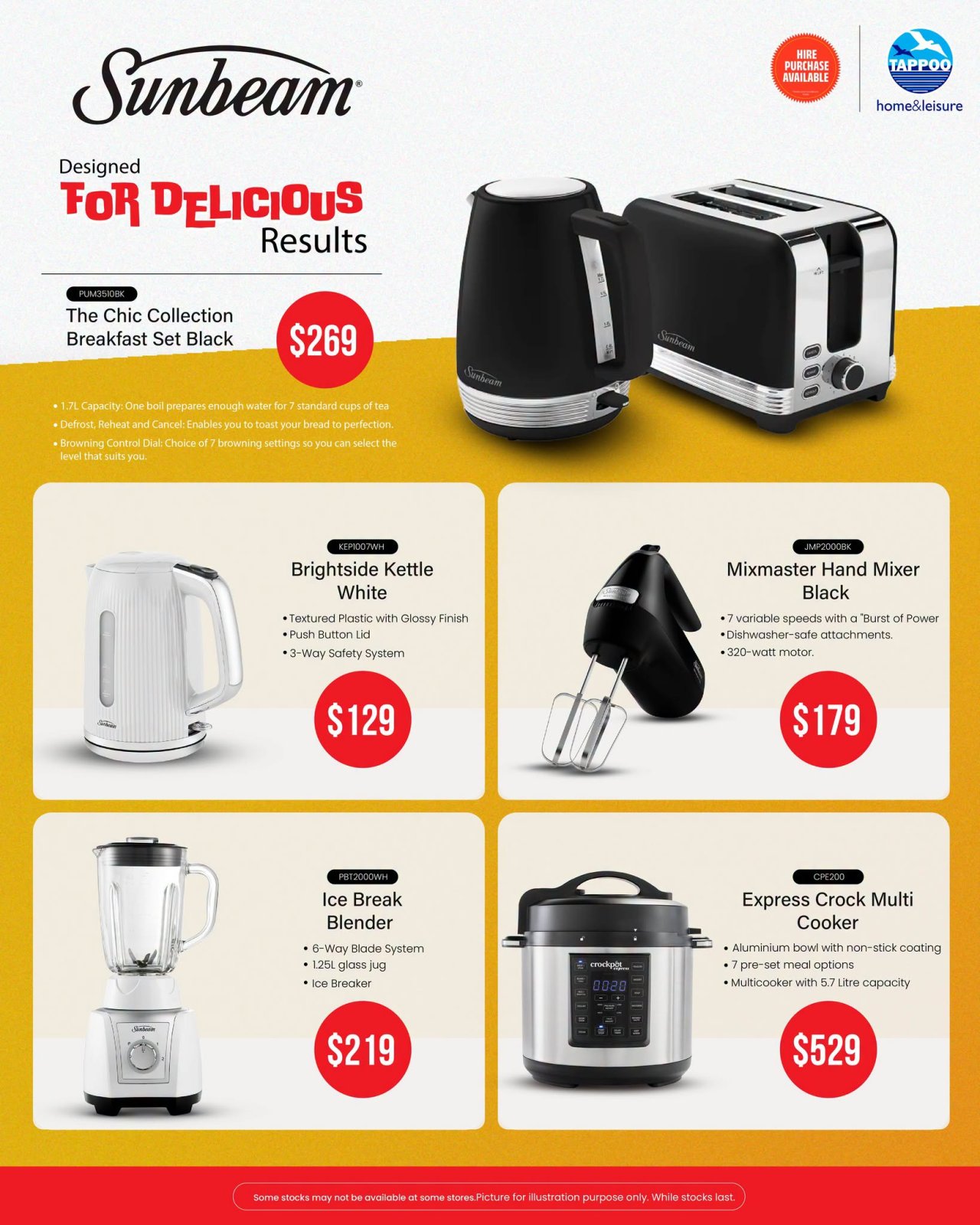 Sunbeam Kitchen Appliances Collection