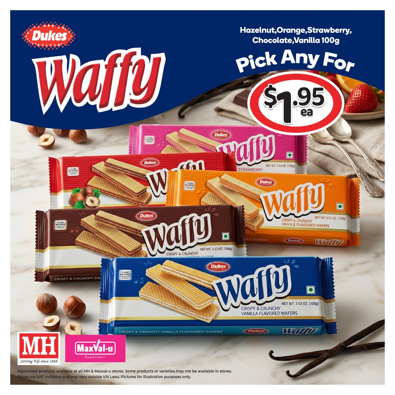 Dukes Waffy Crispy & Crunchy Wafers - Page 1