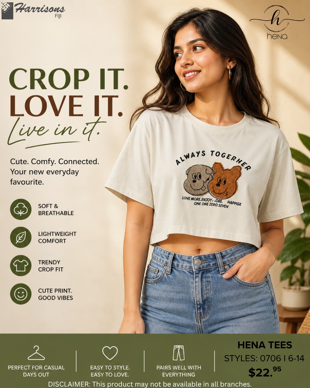 Hena Tees Crop T-Shirt
