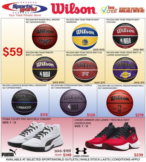 Wilson NBA Basketballs & Basketball Shoes - Page 1