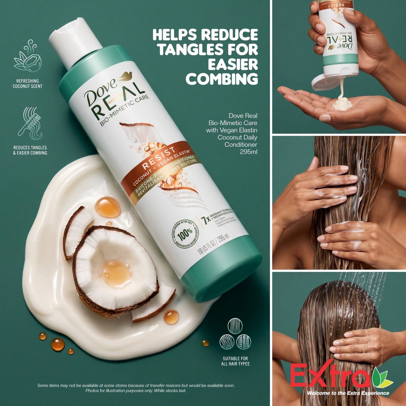 Dove Real Resist Coconut Daily Conditioner 295ml