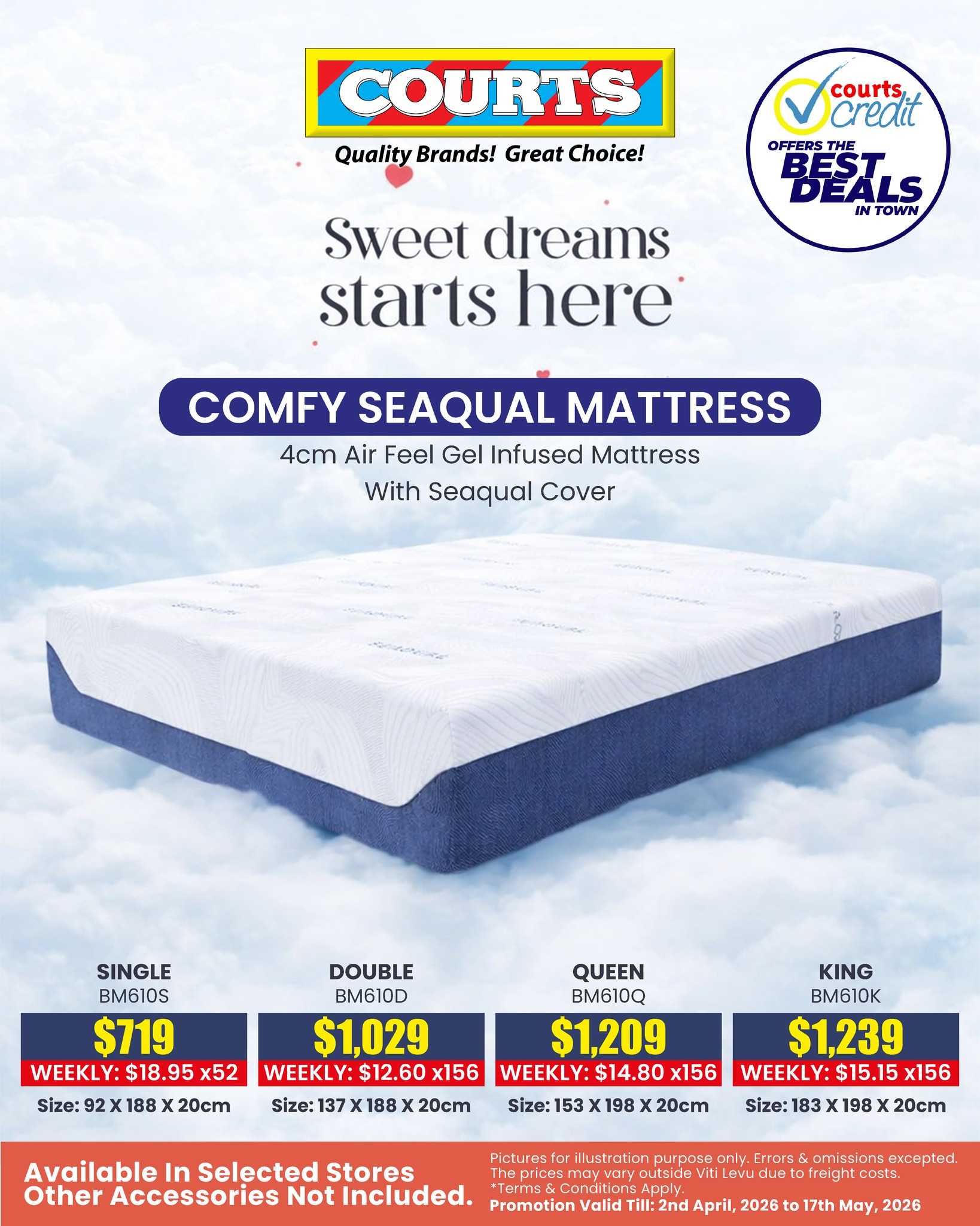 Comfy Seaqual Mattress