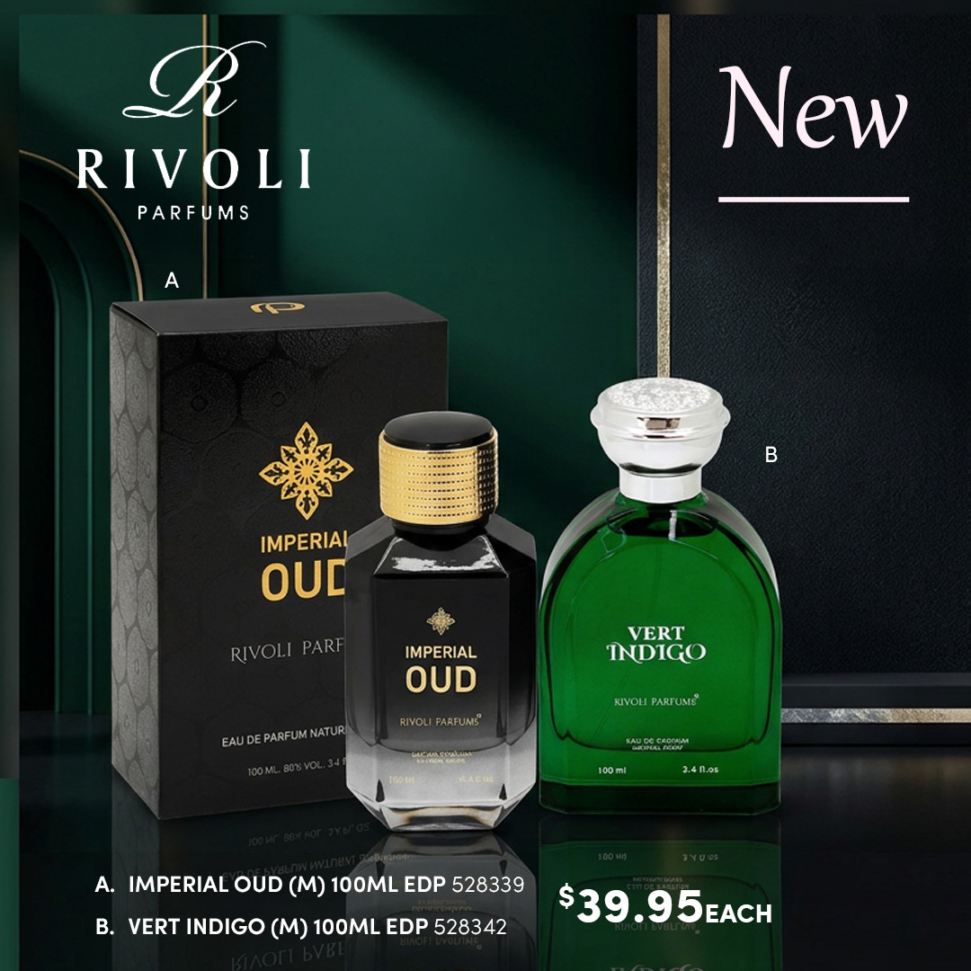 Rivoli Parfums New Arrivals – Imperial Oud & Vert Indigo
